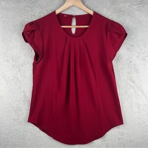 Elegant Red Women's Blouse